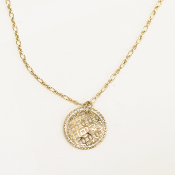 142063 JOHN HARDY 18K Gold Kawung Round Pendant  